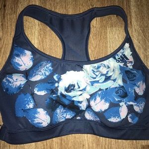 ADIDAS WO EUROPE FLORAL BLUE SPORTS BRA